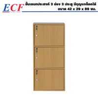 ราคา ECF Shopping ชั้นวางของ ชั้นวางอเนกประสงค์ 3 ช่อง 3 ประตู มีกุญแจ (12247284419)