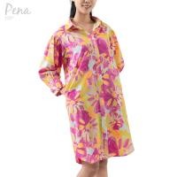 ราคา Pena house เดรสเชิ๊ตยาว แขนพองลายพิมพ์ดอกไม้ PODL022401 (21420325887)