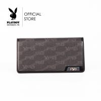ราคา PLAYBOY กระเป๋าสตางค์ผู้ชาย ลิขสิทธิ์แท้ รุ่น ST WA241PBM062 BK ดีไซน์WAชายแบบยาว PVCลายPB สีดำ (21503898928)