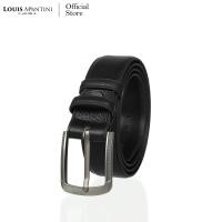 ราคา Louis Montini SANCHEZ เข็มขัดผู้ชายหนังวัวแท้ เข็มขัดหนังวัวลายลิ้นจี่ Men Belts MGN186 (19591412919)