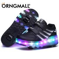 ราคา ORNGMALL ไฟ LED รองเท้าผ้าใบขนาดใหญ่พิเศษ27 43รองเท้าไฟ LED สำหรับเด็กผู้หญิงเด็กผู้ชายกับล้อรองเท้าสเก็ตลูกกลิ้งรองเท้าลูกกลิ้งรองเท้าสเก็ตเด็กเด็กหญิงเด็กชายนำรองเท้ามีไฟ (20458310593)