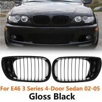 ราคา Gloss Black Front Hood Kidney Grill for BMW E46 3 Series 2002 2005 4D Sedan 318I 320I 323I 328I Front Bumper Grille (14089212480)