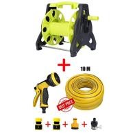 ราคา โรลเก็บสายยาง สายยางรดน้ำ วงล้อเก็บสายยาง ที่เก็บสายยาง โรลม้วนสายยาง Reel for water hose พร้อมโรลเก็บสายปรับระดับน้ำได้10แบบสายยางมี10เมตรกับ20เมตร30เมตร รดน้ำต้นไม้ (21520389389)