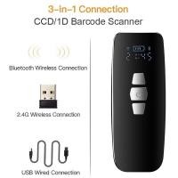 ราคา Eyoyo 2D Wireless Barcode Scanner Via Bluetooth เครื่องสแกนบาร์โค้ด 3 In 1 มินิบาร์เครื่องอ่านโค้ดพร้อมหน้าจอ LCD เวลา2 4G Wireless USB สายรองรับ1D QR Scan Reader ตรวจสอบรหัส for Windows Android IOS (