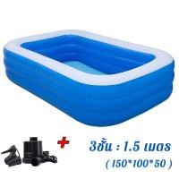 ราคา สระว่ายน้ำใหญ่ สระน้ำเป่าลม สระน้ำเป่าลม สระว่ายน้ำ สระว่ายน้ำเป่าลม สระน้ำเป่าลมเด็ก สระเป่าลม 3ชั้น สระว่ายน้ำเด็ก1 2 1 52 2 6 3เมตร สระใหญ่ มีหลายไซส์ สีกดเลือกไซส์ได้ค่ะ (18959141957)