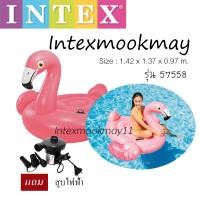 ราคา Intex 57558 แพยางลายฟลามิงโก้สีชมพู ตัวเล็ก แถม สูบไฟฟ้า (1197340847)