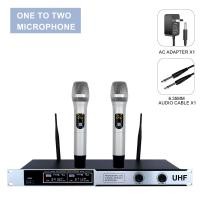 ราคา ไมค์ ลอย ไร้ สาย ไมโครโฟนชุดหูฟัง uhf ไมค์ลอยคู่ ไมค์ลอยราคาถูก ไมค์ลอยไร้สาย 2 4 ตัว มือถือหนึ่งระดับเสียงการปรับความถี่ของเสียง (21616264753)