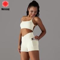 ราคา Nessaj ชุดออกกำลังกายสำหรับผู้หญิงชุดสปอร์ตบรากางเกงขาสั้นชุด Training Gym ถุงน่องชุดโยคะแอโรบิคชุด2ชิ้น (19620743963)