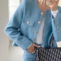 ราคา HOT14 SALE เสื้อคลุมผ้าทวิต เสื้อ Blazer แจ็คเก็ตผ้าทอทวิต แต่งกระดุมทอง ผ้าไม่บาง3 2 (21491763675)