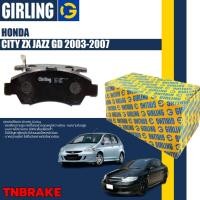 ราคา Girling ผ้าเบรคหน้า ผ้าดิสเบรคหน้า ผ้าเบรคหลัง Honda City ZX Jazz GD ปี 2003 2007 ฮอนด้า ซิตี้ แซดเอส แจ๊ส จีดี แมลงสาบ (21629573634)