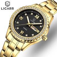 ราคา LICARR นาฬิกาควอทซ์แฟชั่นลำลองสำหรับผู้หญิงนาฬิกาสปอร์ตผู้หญิงแบรนด์หรูกันน้ำชุดเดรส (18991218864)