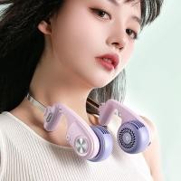 ราคา 2024 ใหม่สไตล์ห้อยคอพัดลมแบบพกพากีฬากลางแจ้งขี้เกียจเงียบไร้ใบพัดลมขนาดเล็กUSBห้าความเร็วลมปรับ 360 องศา (21649816411)