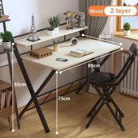 ราคา MONI STORE โต๊ะพับได้ โต๊ะพับอเนกประสงค์ 80 60CM โต๊ะคอมพับได้ ไม่ต้องประกอบ ไม่ใช้พื้นที่ พร้อมชั้นวางของ Foldable (21608315977)