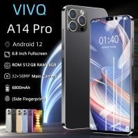 ราคา VIVQ A14 PRO สมาร์ทโฟน 6 8 นิ้ว RAM 16GB ROM 512GB โทรศัพท์มือถือนักเรียนกล้อง HD สมาร์ทโฟน Android 6800mAh อายุการใช้งานแบตเตอรี่ยาวนานโทรศัพท์มือถือ (21199362123)