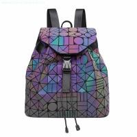 ราคา Issey Miyake Creative Fashion All Match Geometric Bright Rhombus Backpack Large Capacity Miyake Same Style Backpack Niche New (21161844653)