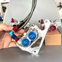 ราคา ปั้ม 8 1 พร้อมขาจับปั้ม พร้อมสายเบรคSwit ฟรี น็อตจับปั้ม งาน 4พอต ใส่เวฟได้ทุกรุ่น (19162066882)