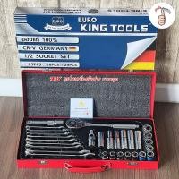 ราคา ชุดบล็อก Euro KingTools 29 ชิ้น ชุด 4 หุน พร้อมประแจแหวนข้าง ปากตาย (21019828050)