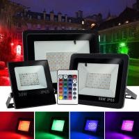 ราคา 220V สปอตไลท์ LED แบบ RGB 30W 50W 100W RGB กันน้ำ Floodlight ไฟส่องสว่างแบบสะท้อนพร้อมรีโมทคอนโทรลสำหรับกลางแจ้ง (7733369341)