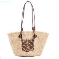 ราคา คอสต้า LOEWE Luo Wei ก้อนฟางถักมือกระเป๋าทอเชือกปอแบบดั้งเดิมสำหรับวันหยุดพักผ่อนในฤดูร้อน (19890851994)