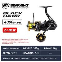 ราคา Bearking New Saltwater Fishing Reel B Hawk 3000 6000 5 1BB Bearings Max Drag 10KG With 5 2 1 Metal Spinning Wheel Waterproof Reel (21514570686)