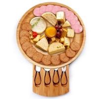 ราคา 1 Set Bamboo Cheese Board Set Bamboo Cheese Knife Cheese Board Drawer Cheese Board Cheese Board Cutting Board Cutting Board Preparation Cutting Board (20188301254)