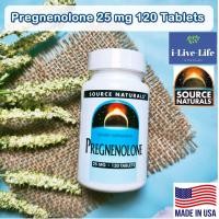ราคา เพรกนิโนโลน Pregnenolone 25 mg 120 Tablets Source Naturals (7846372709)