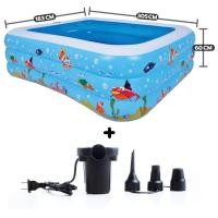 ราคา พร้อมส่ง สระน้ำเป่าลม สระน้ำเด็ก 3ชั้น 1เมตร2 2เมตร1 3เมตร5 สีใส พื้นเป่าลมกันกระแทก (21441117326)