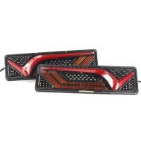 ราคา New LED 2ชิ้น ไฟท้ายรถบรรทุก 46CM 24V ไฟท้ายLED รถบรรทุกไฟท้ายไฟท้ายไฟเลี้ยวเบรกสัญญาณถอยหลังโคมไฟรถบรรทุกรถบรรทุกคาราวาน RV รถแทรกเตอร์ ไฟท้ายเหลี่ยม ไฟเบรค ไฟเลี้ยว ไฟถอย ไฟท้ายแต่ง รถบรรทุก (213816