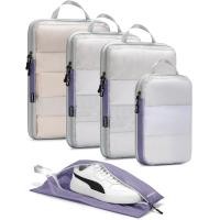 ราคา Alameda 5 piece set Compression Packing Cubes Travel See Through Mesh Packing Cubes for Suitcases Set Luggage Organizer Bags for Travel Accessories with Shoe Bag (21361785809)