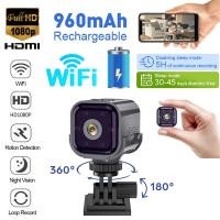 ราคา AS03 Smart WIFI Mini Camera Full HD 1080P IR Night Vision Surveillance 960mAh Extra Long Battery Life Home Security Camcorder (21674163905)