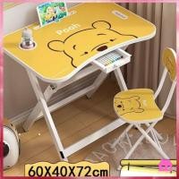 ราคา โต๊ะ เก้าอี้เขียนหนังสือ นักเรียนประถม อเนกประสงค์ โต๊ะลายการ์ตูนS991 (21119223803)