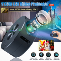 ราคา YT200โปรเจคเตอร์ โปรเจคเตอร์มินิ HDMI รุ่นล่าสุด 1080HD YG300 projector ความละเอียดสูง พกพาสะดวก มีลำโพงในตัว โปรเจคเตอร์ mini projector โปรเจคเตอร์4k เครื่องฉาย (21474290226)