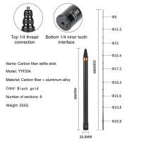 ราคา 300CM Super Long Carbon Fiber Invisible Selfie Stick for Insta360 X3 Action 3 GoPro 12 11 10 9 8 Sports Camera Selfie Stick (20760074402)