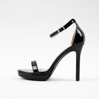 ราคา รองเท้าส้นเข็ม หนังแก้ว สูง 4 5 นิ้ว ทรงเปิดหน้าเท้า มีสายรัดข้อ รุ่น 9 3188 (21407359521)