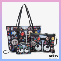 ราคา กระเป๋าตาโต EYE THEME ทรงช้อปปิ้ง เซ็ต 3 ใบ ผ้า หนัง (21340914033)