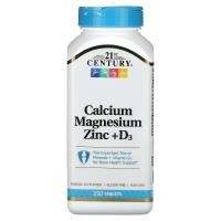 ราคา 21st Century Calcium Magnesium Zinc D3 250 Tablets (21542984916)