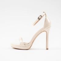 ราคา รองเท้าส้นเข็ม หนังแก้ว สูง 4 5 นิ้ว ทรงเปิดหน้าเท้า มีสายรัดข้อ รุ่น 9 3188 (21407359513)