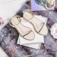 ราคา MINX zoey รองเท้าแตะ รัดข้อ ประดับด้วยโซ่เพชร (16063499624)