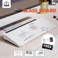 ราคา Work Station Glass Board Desktop ไวท์บอร์ดกระจกตั้งโต๊ะ ไวท์บอร์ดตั้งโต๊ะ (21475888296)