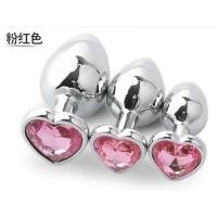 ราคา 3 PcsSet Silicone Metal Plug Butt Butt For WomenMenCouples s Game Diamond Shop (21442649651)
