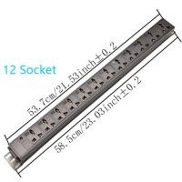 ราคา ปลั๊กไฟ รางปลั๊กไฟ pdu ติดแล็ค 2 12 ช่อง พร้อม C14 interface Power Extension Socket LED ไม่พร้อมสาย (19778715026)