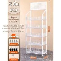 ราคา ฟรีตะขอ 15 อัน ชั้นวางของ 5 ชั้นเชลฟ์ ชั้นมินิมาร์ท ชั้นแขวนฮุค ชั้นแขวนฮุก มีล้อ ชั้นแขวนสินค้า ส่วนสูง 165cm (21607914499)