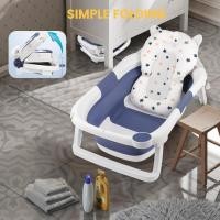 ราคา Baby Bathtub Foldable Kids Newborn Babies Plastic Bathtub with Non Slip Legs for Bathing Toddlers Blue and White (19550202836)