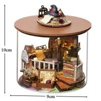 ราคา Doll House Model Kit Craft Bookstore DIY 3D Dollhouse Miniature for Teenager (21442337981)