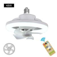 ราคา Ceiling Fan with LED Light E27 Remote Control Ceiling Lamp Dimming LED Light Adjustable Speed Cooling Fan 360 Rotation Fan Lamp Exhaust Fans (19757038393)