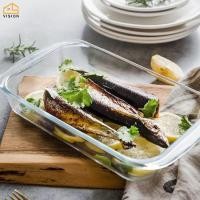 ราคา วิสัยทัศน์ครัวกระจกถาดอบจานอบใสย่างภาชนะเค้กแม่พิมพ์จานขนมปังปลาแผ่นถาดเก็บภาชนะจานถาดอบกระทะ (3403478712)