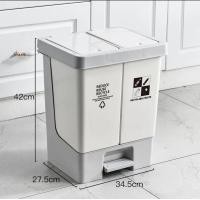ราคา ถังขยะ ถังขยะขาเหยีบ ลดการสัมผัส แยกขยะได้ มีล้อลาก วัสดุพลาสติก PP ประหยัดพื้นที่ จุเยอะได้ ถึง 26 ลิตร 20ลิตร (21150803396)