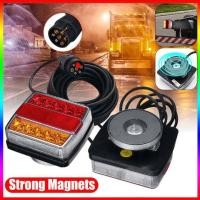 ราคา 1คู่ 12V ไฟท้ายแม่เหล็ก 16LED 6000K IP68 กันน้ำ ไฟสัญญาณสำหรับรถพ่วงรถบรรทุกรถ ไฟท้ายรถบรรทุก 10 ม สายเคเบิล (21602905795)