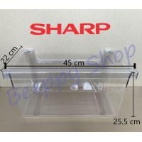 ราคา กล่องใส่ผักในตู้เย็น กล่องผัก กล่องแช่ผัก ตู้เย็น Sharp รุ่น SJ Y22T S22E Y25T X230T X260T ของแท้ (4460050440)