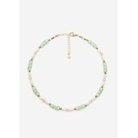 ราคา สร้อยคอหินโรสควอยซ์มุกและลูกปัดสีเขียว (18994023731)